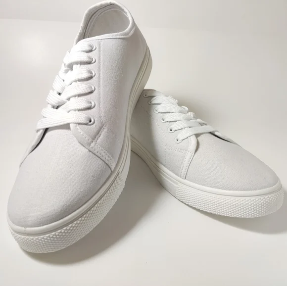 French Connection Canvas Sneakers on White - Picture 5 of 6